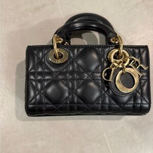 Dior Black Mini Bag with Gold Accents